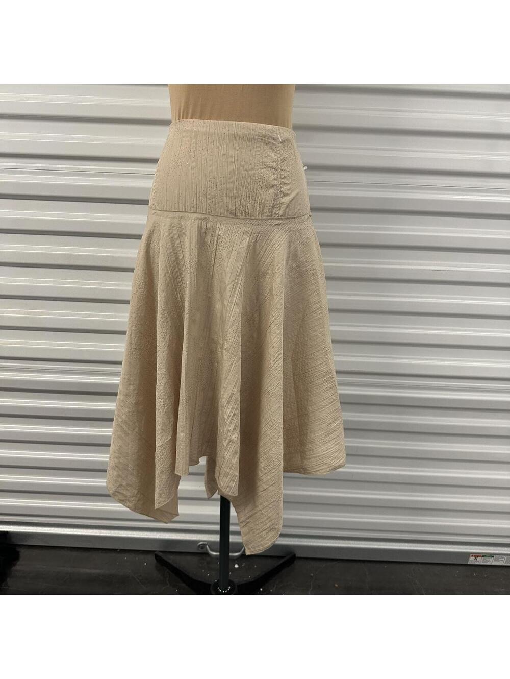 Y2K vintage rampage tan asymmetrical skirt